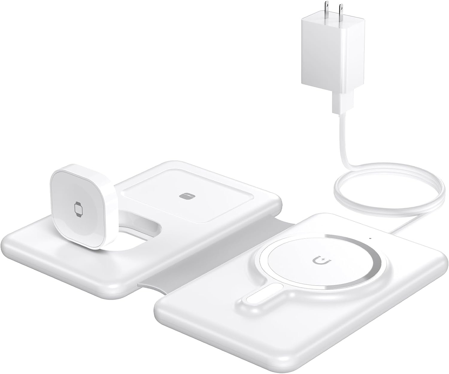 Magnetic Wireless Charger for iPhone: 3 in 1 Travel Charging Station for Apple Devices for iPhone 17 Air 16 15 14 13 12 Pro Max Plus - Foldable Charging Pad for Apple Watch Series & Airpods 4 3 2 Pro - Image 8