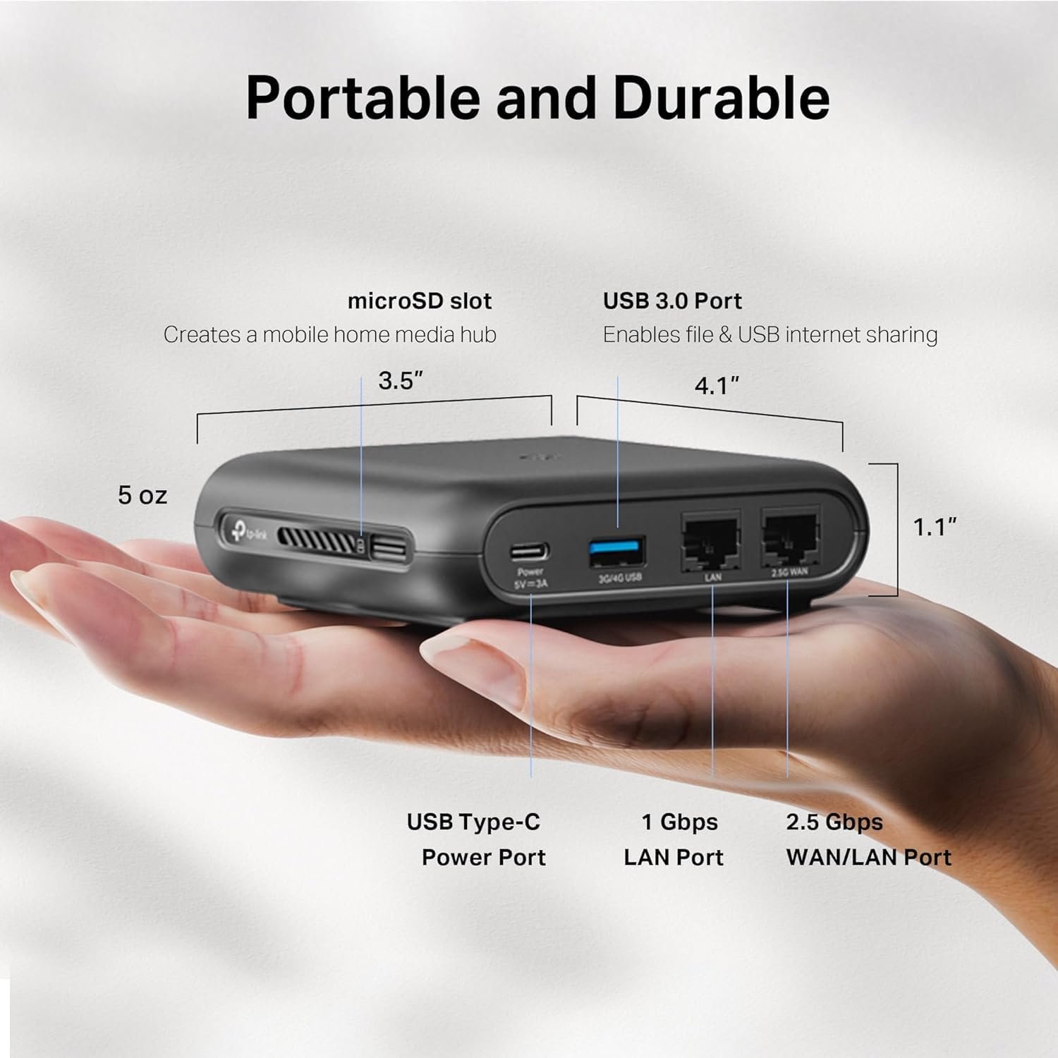 TP-Link Dual-Band Wi-Fi 6 AX3000 Travel Router TL-WR3002X | Multi-Gig Portable | OpenVPN, WireGuard | Easy Public WiFi Sharing | Hotel/Cruise/Travel Approved | Phone WiFi Tether | USB 3.0 | Multi-Mode - Image 3