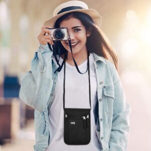 Travel Pouch Neck Wallet Family Passport Holder Organizer Case with RFID Blockin...