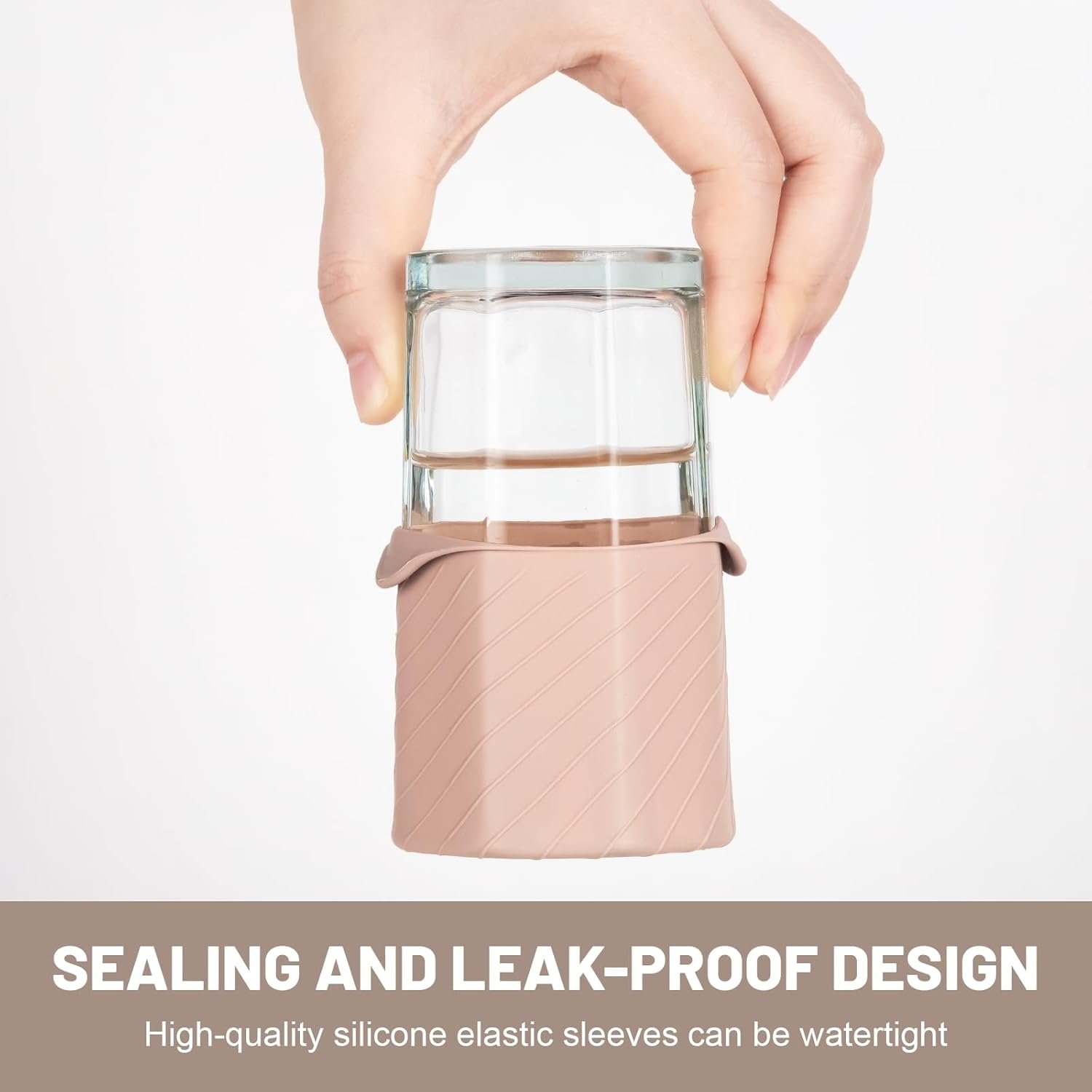 Bottle Covers for Travel, Leak Proofing, Travel Size Container Silicone toiletry sleeves, Leak Locks Travel Accessories for Shampoo Wash Body Bottles and other beauty and personal care(8pcs) - Image 3