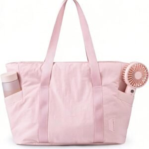 BAGSMART Tote Bag for Women, Tote Bag with Zipper Work Tote with Compartments Nurse Shoulder Hanbag for Travel, Gym