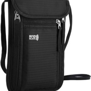 Travel Pouch Neck Wallet Family Passport Holder Organizer Case with RFID Blockin...