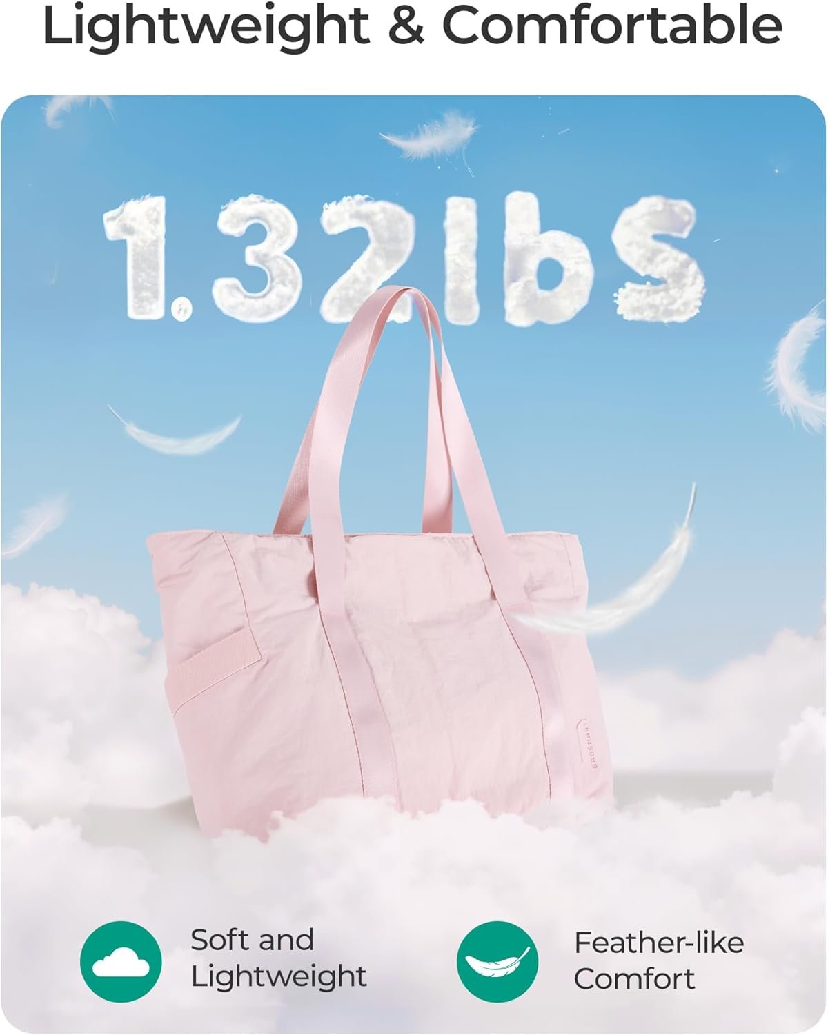 BAGSMART Tote Bag for Women, Tote Bag with Zipper Work Tote with Compartments Nurse Shoulder Hanbag for Travel, Gym - Image 7