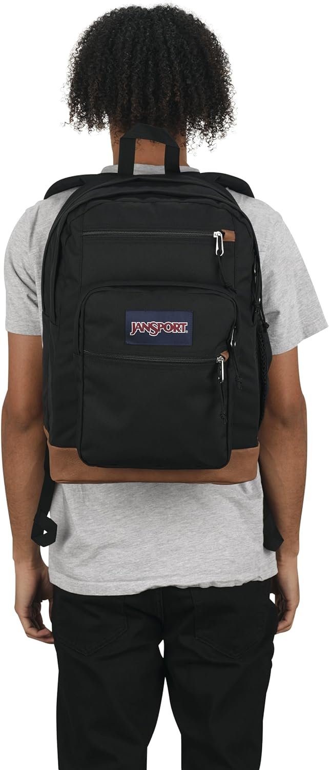 JanSport Cool Backpack, with 15-inch Laptop Sleeve - Large Computer Bag Rucksack with 2 Compartments, Ergonomic Straps, Black - Image 9