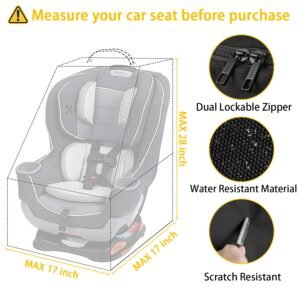 YOREPEK Padded Car Seat Travel Bag Backpack for Airplane, Heavy Duty Car Seat Ba...