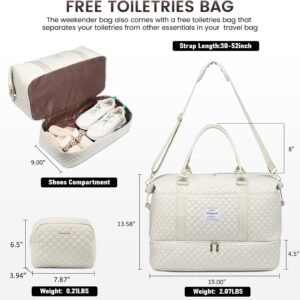 LOVEVOOK Travel Duffle Bag,Weekender Bags for Women with Shoe Compartment,Carr...