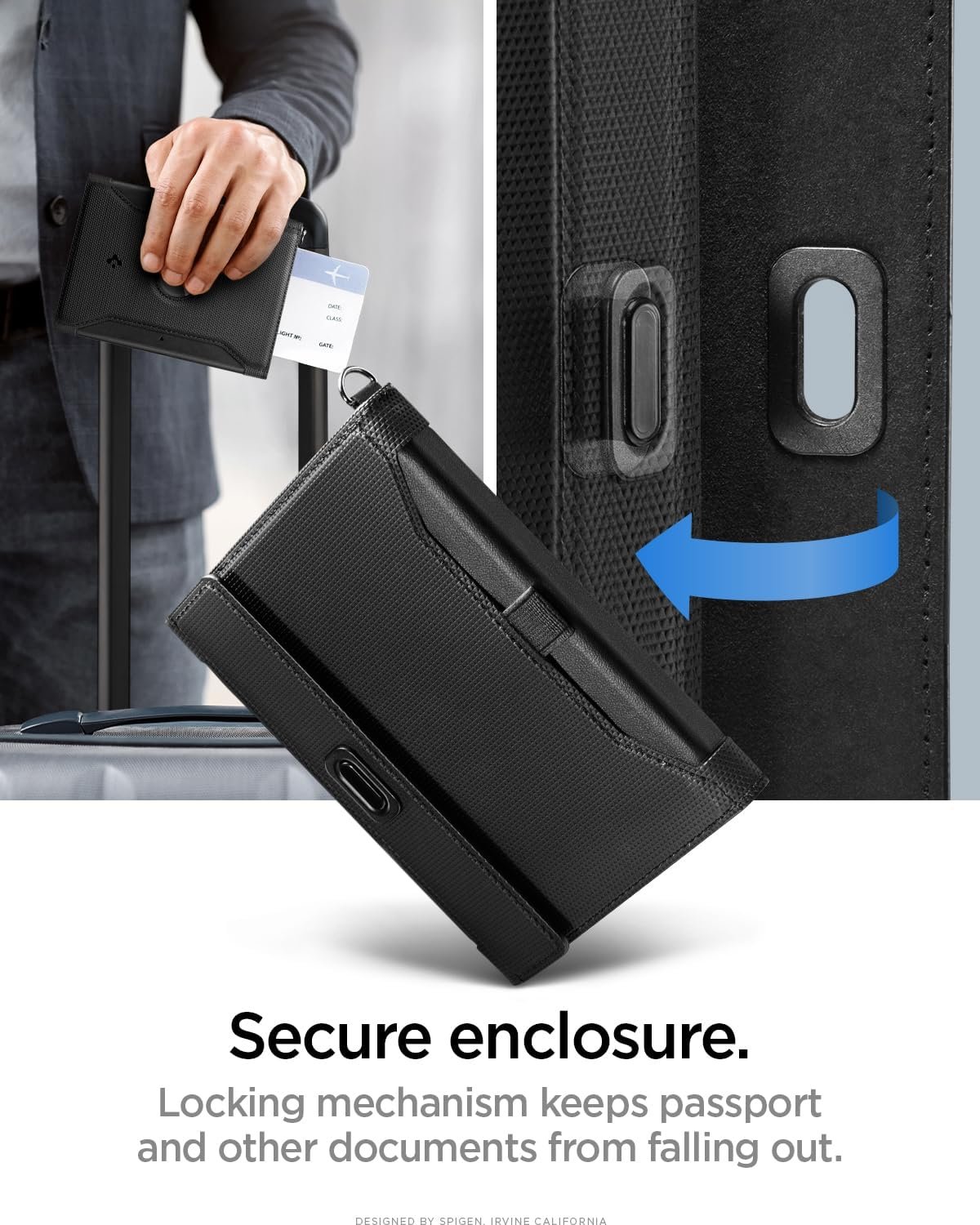 Spigen Life for Passport Card Cover Holder with RFID Blocking Technology Wallet Travel Documents Organizer Protector Accessories, SIM Card Pin Included - Image 6