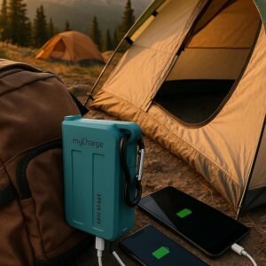 myCharge Portable Charger Waterproof USB C Power Bank Adventure, Rugged Outdoor External Battery Pack Backup (6700 mAh (Blue))