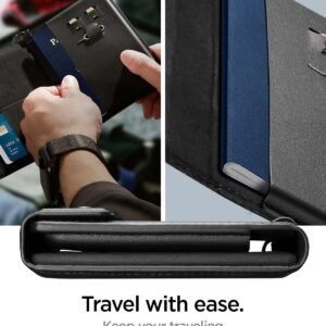 Spigen Life for Passport Card Cover Holder with RFID Blocking Technology Wallet Travel Documents Organizer Protector Accessories, SIM Card Pin Included