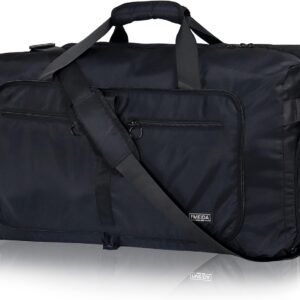 Fmeida 65L Duffle Bag with Shoes Compartment, Foldable Travel Duffel Bags for Me...
