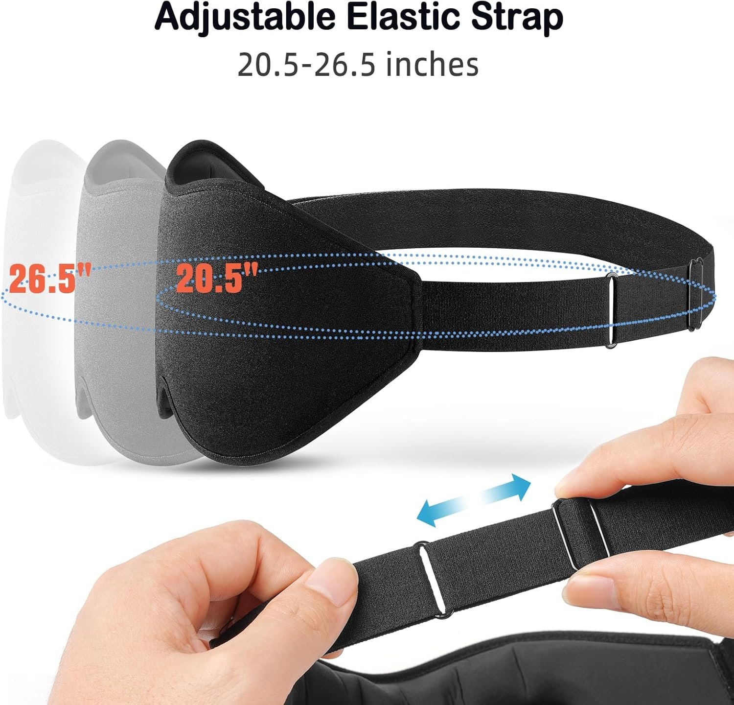 LitBear Sleep Mask for Side Sleeper Women Men, Eye Mask for Sleeping Light Blocking, 3D Contoured Cup Sleeping Mask, Soft Breathable Sleep Eye Mask with Adjustable Elastic Strap for Travel - Image 6