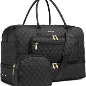 LUOCIP Large Women Travel Duffle Bag, Carry on Bag with Wet Toiletry Pocket for ...