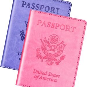 Herain Passport Holder for Travel Cruise Essentials 2 Pcs, Passport Cover Wallet...