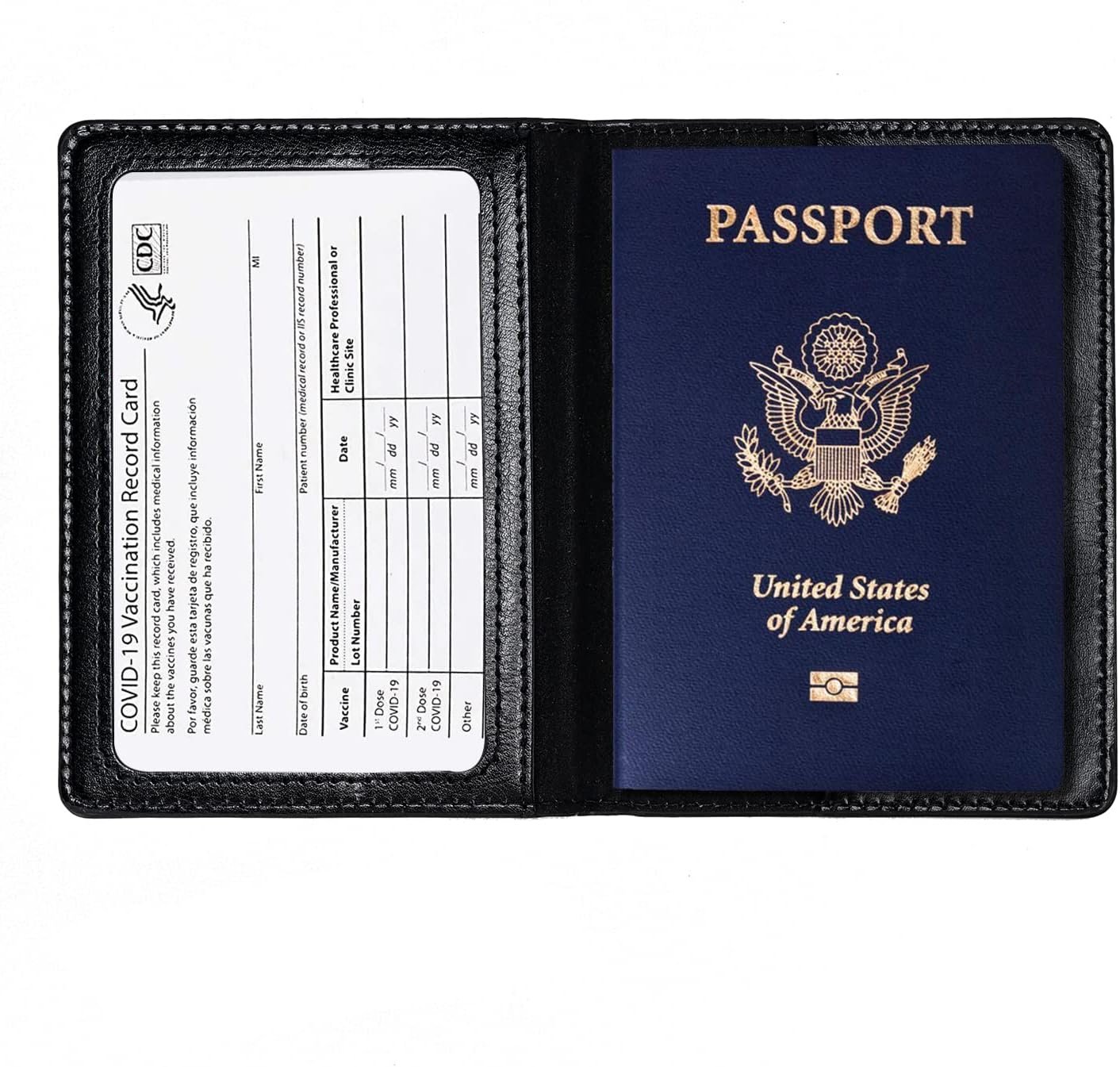 2 Pcs Passport holders,Ultra Slim passport wallet,PU Leather Passport Cover for Women and Men - Image 2