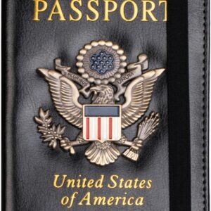 TOURSUIT RFID Blocking Passport Holder for Women Men, Leather Passport Travel Wa...