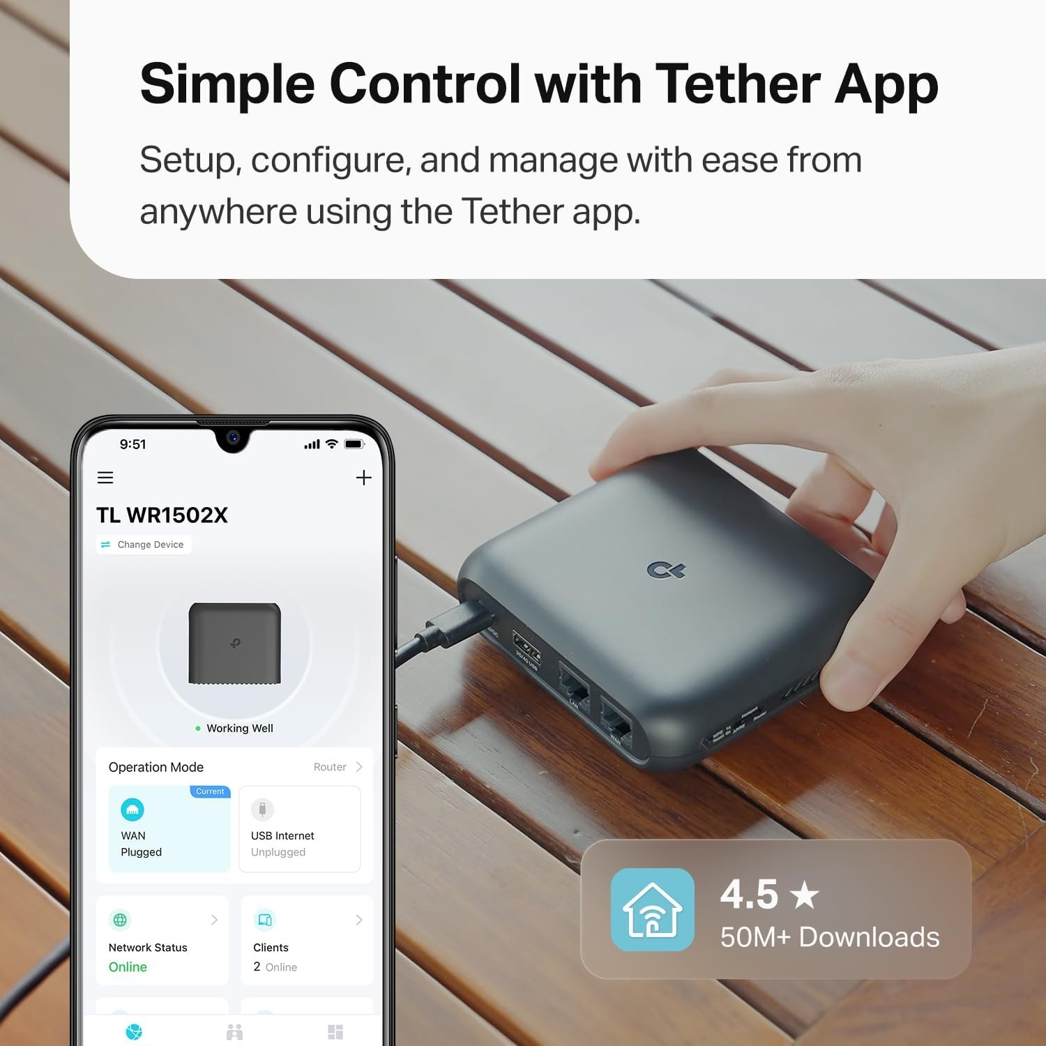 TP-Link Ultra-Portable Wi-Fi 6 AX1500 Travel Router TL-WR1502X | Easy Public WiFi Sharing | Hotel/RV/Travel Approved | Phone WiFi Tether | USB C Powered | Multi-Mode | Tether App | Durable Design - Image 7