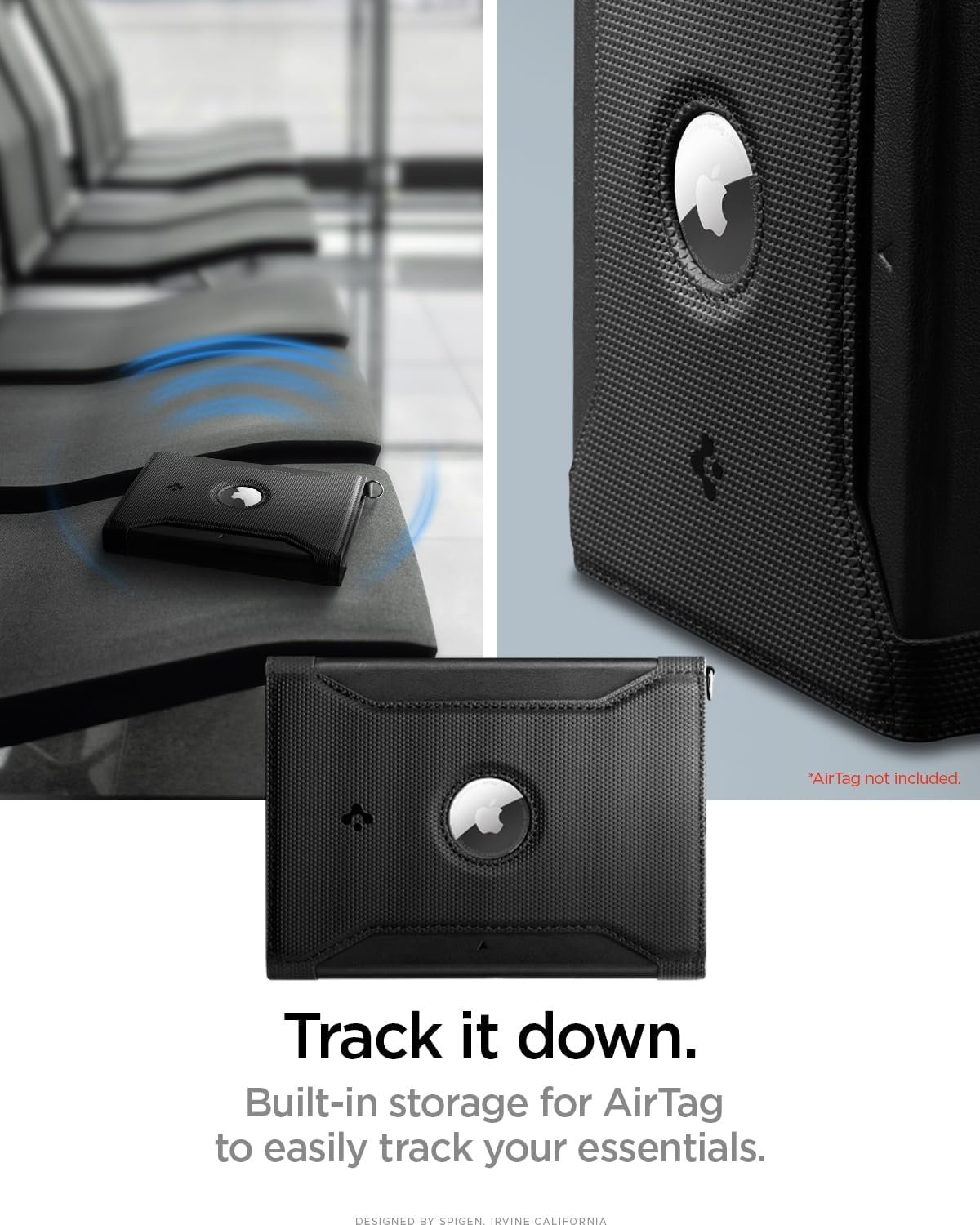 Spigen Life for Passport Card Cover Holder with RFID Blocking Technology Wallet Travel Documents Organizer Protector Accessories, SIM Card Pin Included - Image 3