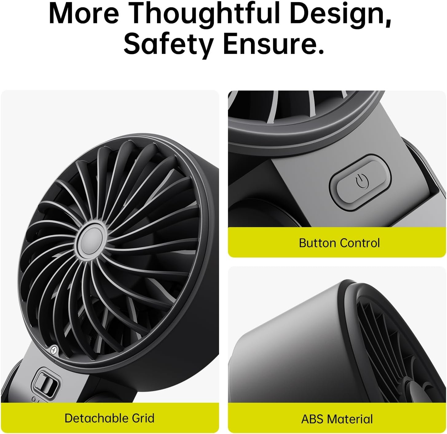 JISULIFE Handheld Fan Life7 – Ultimate Flexibility: High-Power Motor, LED Display, 19.5 Hrs Cooling, 5000mAh Rechargeable, 5-Speed, Foldable Design, 3-IN-1 Portable Fan for Travel Cruise Beach(Black) - Image 9