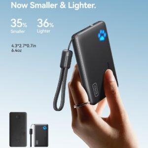 INIU Portable Charger, Ultra Slim 10000mAh 45W PD Power Bank, Fast Charging Mini...