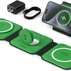 UCOMX 3 in 1 Charging Station for Multple Devices,Foldable 3 in 1 Wireless Charg...