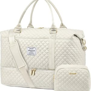 LOVEVOOK Travel Duffle Bag,Weekender Bags for Women with Shoe Compartment,Carr...