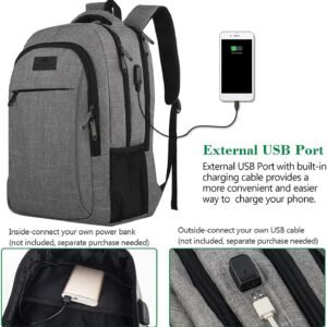 MATEIN Travel Laptop Backpack, Business Anti Theft Slim Sturdy Laptops Backpack ...