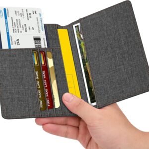 FINTIE Passport Holder, Slim Travel Wallet RFID Blocking Card Case Cover Passport Cover Protector Essentials with Credit Card Slots for Women/Men | Slim, RFID Blocking, Card Case Cover, Essentials, Credit Card Slots