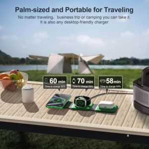 UCOMX 3 in 1 Charging Station for Multple Devices,Foldable 3 in 1 Wireless Charg...