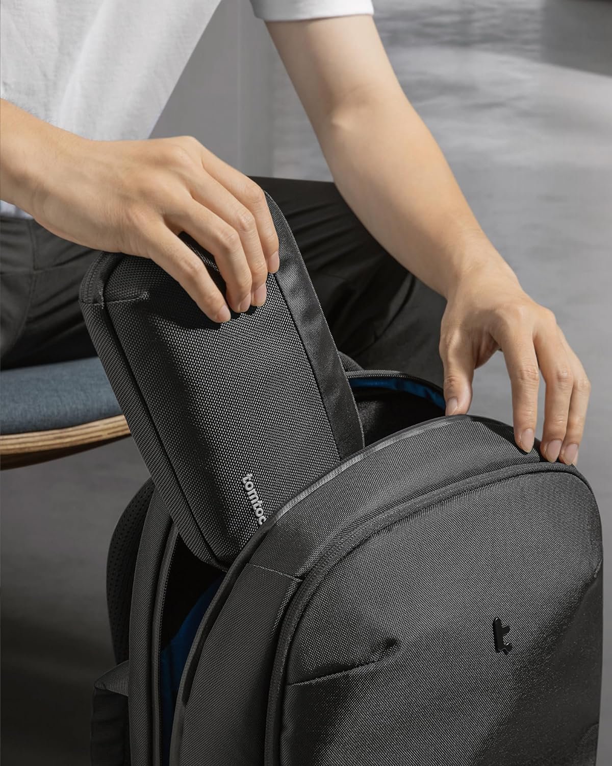 tomtoc Travel Cable Organizer Pouch, Electronics Accessories Organizer Portable Waterproof Double Accessories Carry Case for Cord, Charger, Cables, USB Drive, Black - Image 7