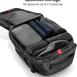 tomtoc Travel Backpack 40L, TSA Friendly Flight Approved Carry-on Luggage Hand W...