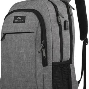 MATEIN Travel Laptop Backpack, Business Anti Theft Slim Sturdy Laptops Backpack ...
