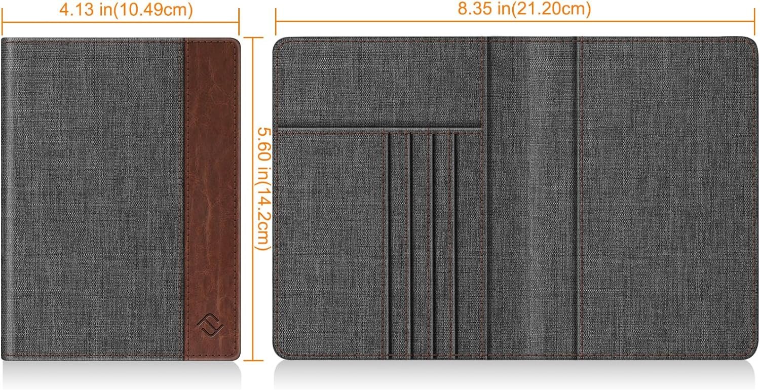 FINTIE Passport Holder, Slim Travel Wallet RFID Blocking Card Case Cover Passport Cover Protector Essentials with Credit Card Slots for Women/Men | Slim, RFID Blocking, Card Case Cover, Essentials, Credit Card Slots - Image 4