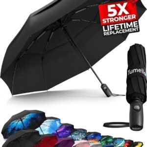 TUMELLA Strongest Windproof Travel Umbrella (Compact, Superior & Beautiful)...