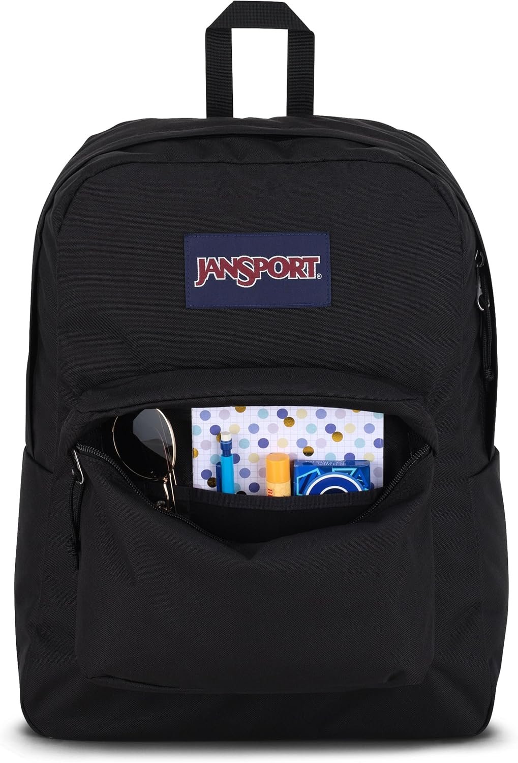 JanSport SuperBreak One Backpacks - Durable, Lightweight Bookbag with 1 Main Compartment, Front Utility Pocket with Built-in Organizer - Premium Backpack, Black - Image 3