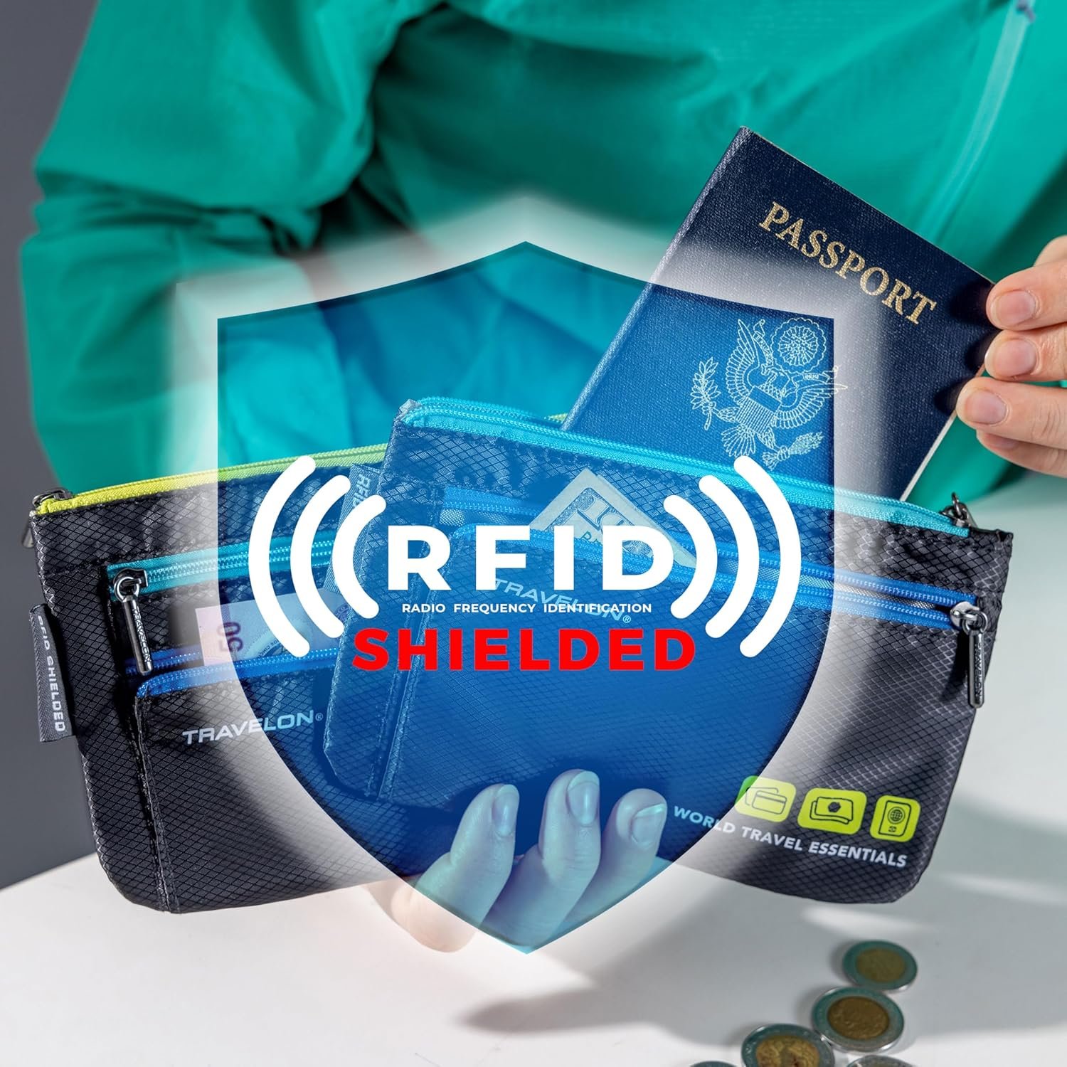 Travelon World Travel Essentials Set of 2 Currency and Passport Organizers - Image 5