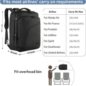 MATEIN Carry on Backpack, Extra Large Travel Backpack Expandable Airplane Approv...