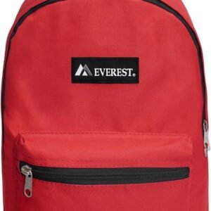 Everest Luggage Basic Backpack, Red, Medium