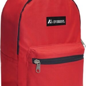 Everest Luggage Basic Backpack, Red, Medium