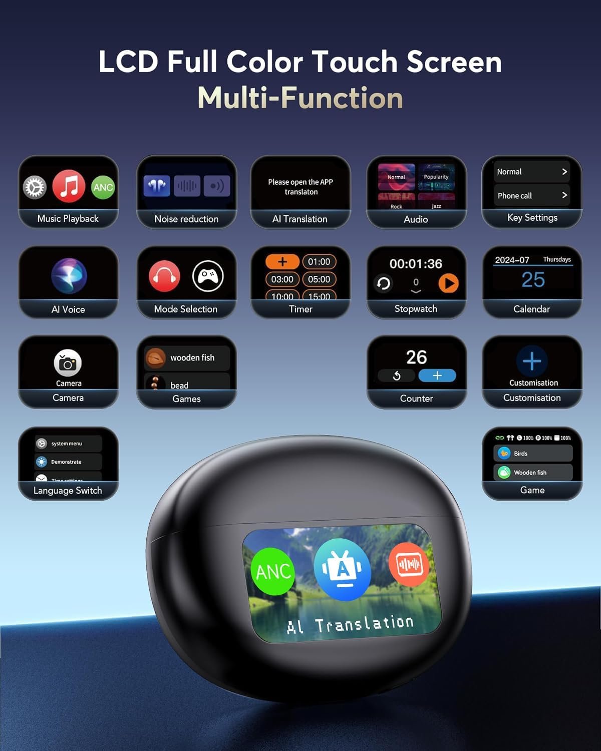 AI Translation Earbuds Real Time,188 Language Translator Earbuds, Audifonos Traductores Inglés Español,3-in-1 Translating Device,Noise Cancelling Translate Ear Buds with for Travel & Business Meetings - Image 3