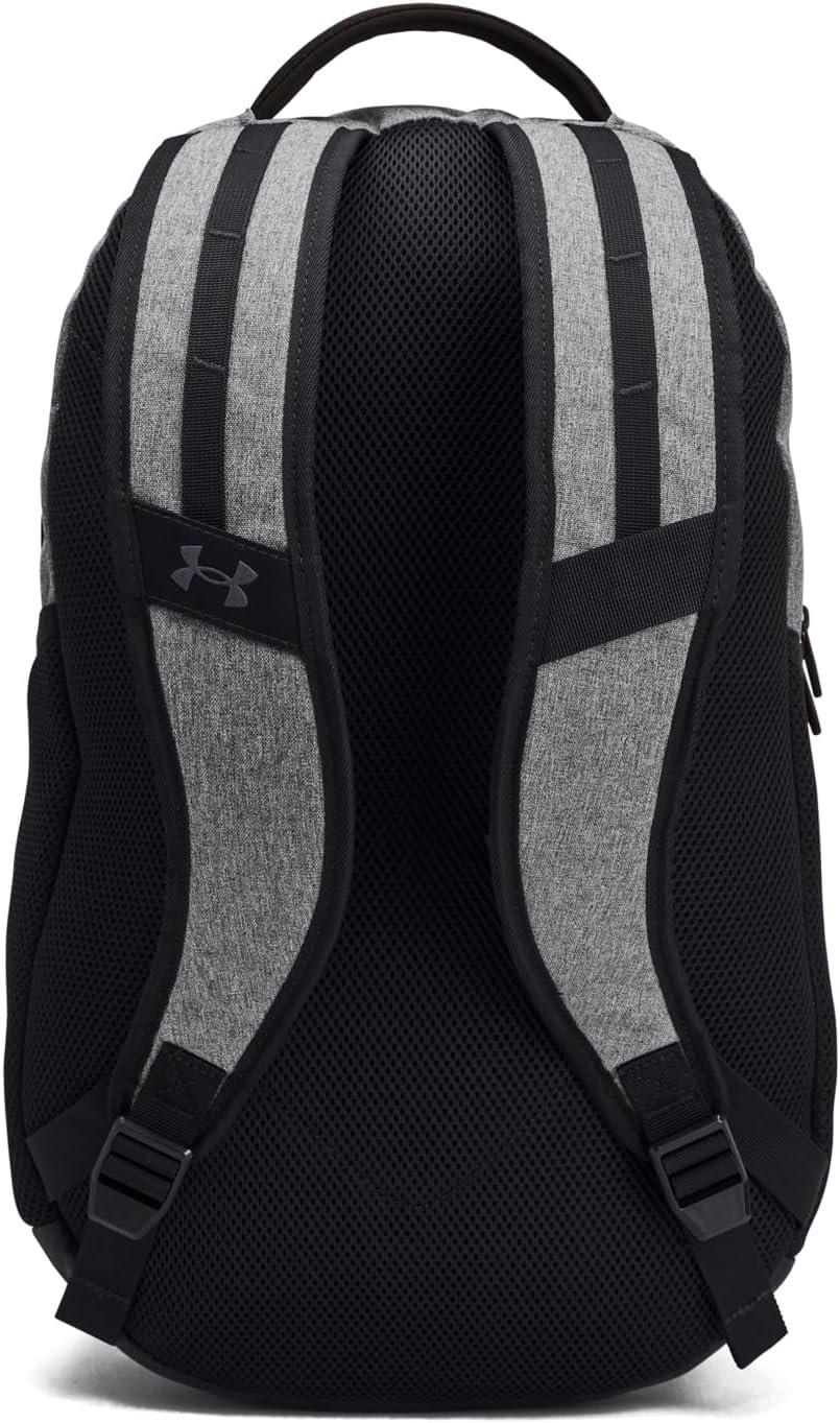 Under Armour Unisex-Adult Hustle 6.0 Backpack, (026) Castlerock Full Heather/Black/Black, One Size Fits Most - Image 2