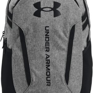 Under Armour Unisex-Adult Hustle 6.0 Backpack, (026) Castlerock Full Heather/Bla...