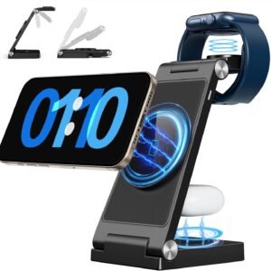 2026 Traveling Wireless Mag-Safe Fast Charging Station,Magnetic 3 in 1 Charger w...