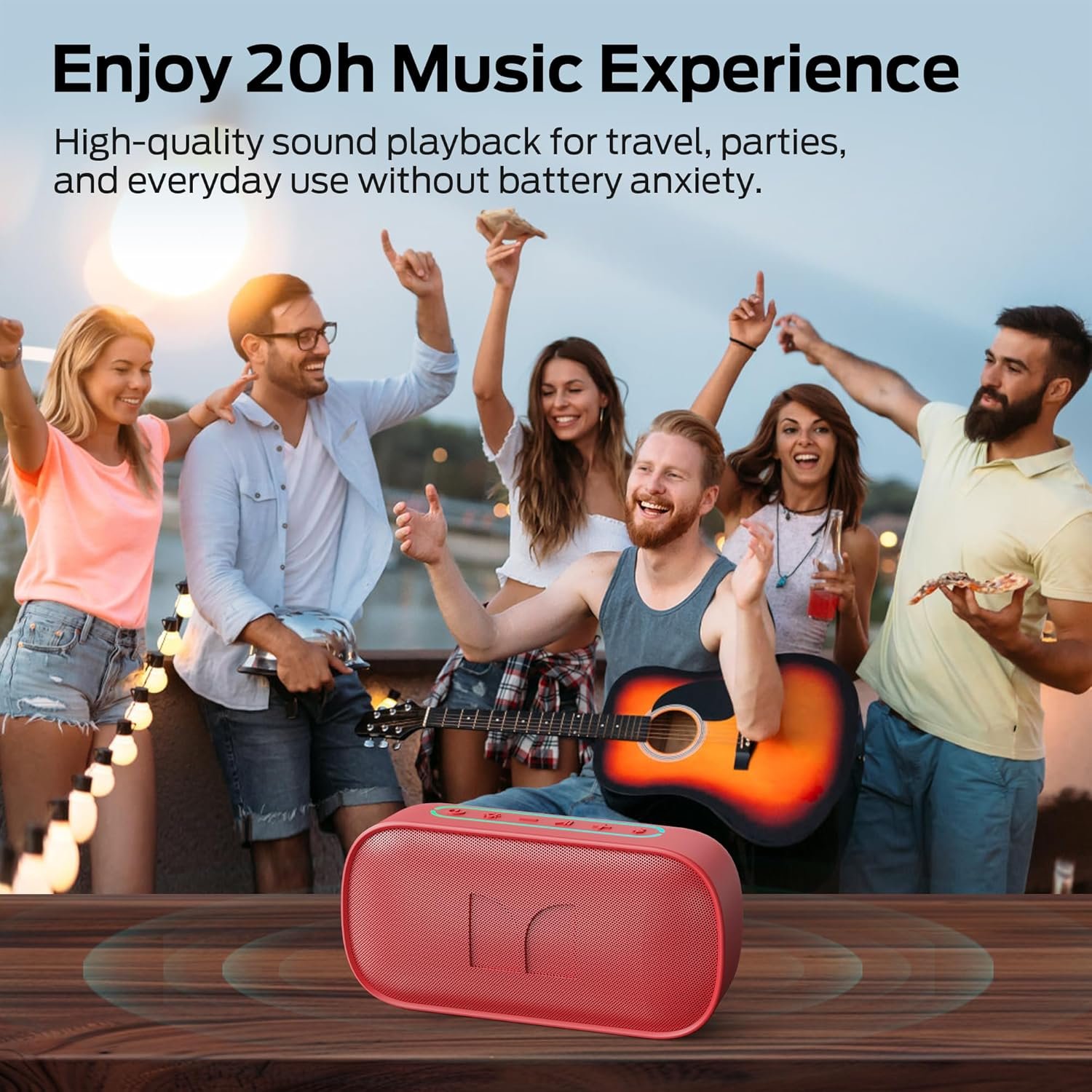 Monster S150 Speaker, Strong Bluetooth 5.4, IPX7 Waterproof Wireless Speaker, Support Sulti-Channel Connection, HD Hands-Free Calling, Compact Design Bluetooth Speakers - Image 5