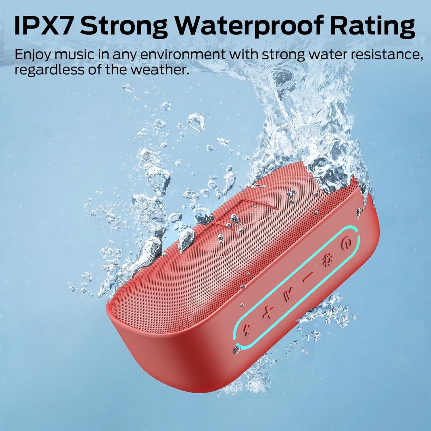 Monster S150 Speaker, Strong Bluetooth 5.4, IPX7 Waterproof Wireless Speaker, Support Sulti-Channel Connection, HD Hands-Free Calling, Compact Design Bluetooth Speakers - Image 4