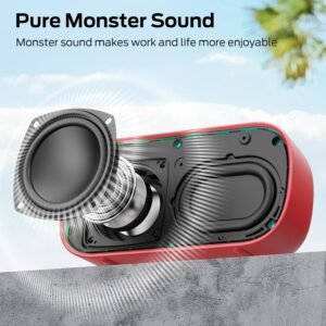 Monster S150 Speaker, Strong Bluetooth 5.4, IPX7 Waterproof Wireless Speaker, Su...