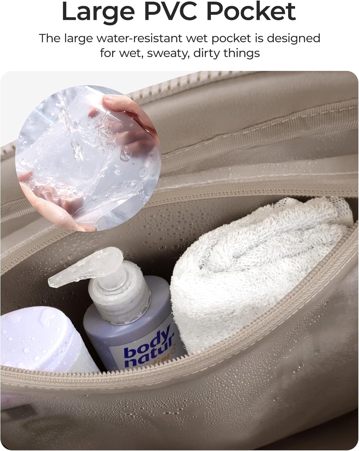 BAGSMART Gym Bag for Women, Duffle Bag for Travel with Wet Pocket, Lightweight Carry on Weekender Duffel, Water Resistant - Image 5