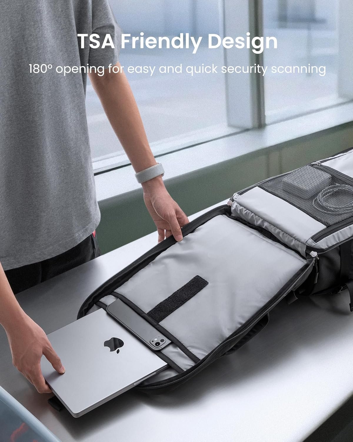 tomtoc Travel Backpack 28L, TSA Friendly Flight Approved Carry-on Luggage, Personal Item Travel Bag, Water-resistant Lightweight Business Rucksack, Durable Bag Fits 16 Inch Laptop - Image 5