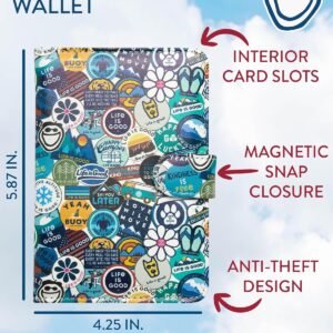 Life is Good Travel Passport Cover – Anti-Theft Passport Holder Wallet wit...